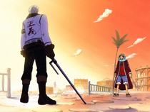 Smoker decides to let Luffy and his crew escape