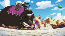 Duval and Motobaro vs Luffy