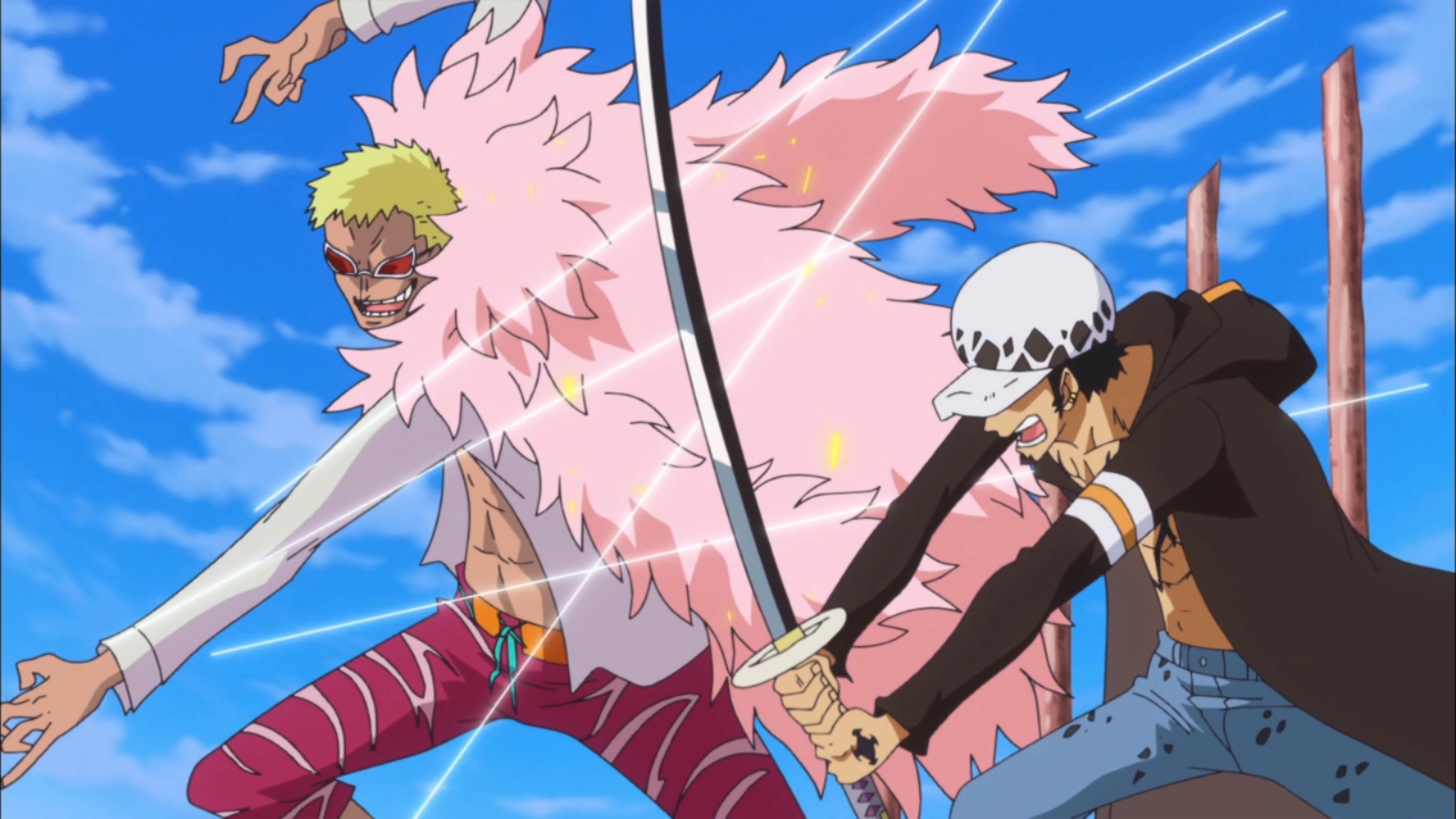 Image Doflamingo vs Law.png One Piece x Fairy Tail Wiki FANDOM