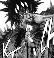 Gouketsu pinches Suiryu's attack