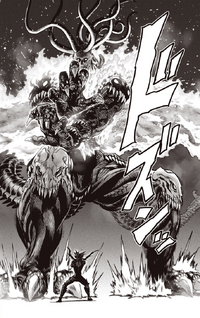 Orochi takes a fighting stance