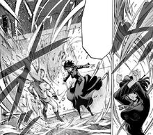 Saitama blown away