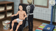 Saitama gives Genos key-0