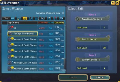 Evolveable skills