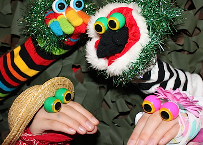 hand puppet with eyes