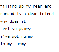 Rumsod poem