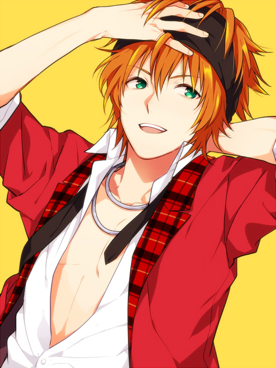 Orange hair anime male