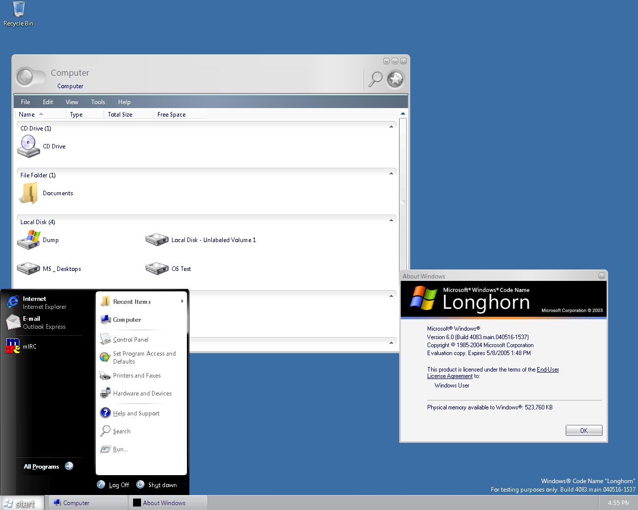 Windows:Longhorn:4083:main | Operating System Beta, etc. Wiki | Fandom