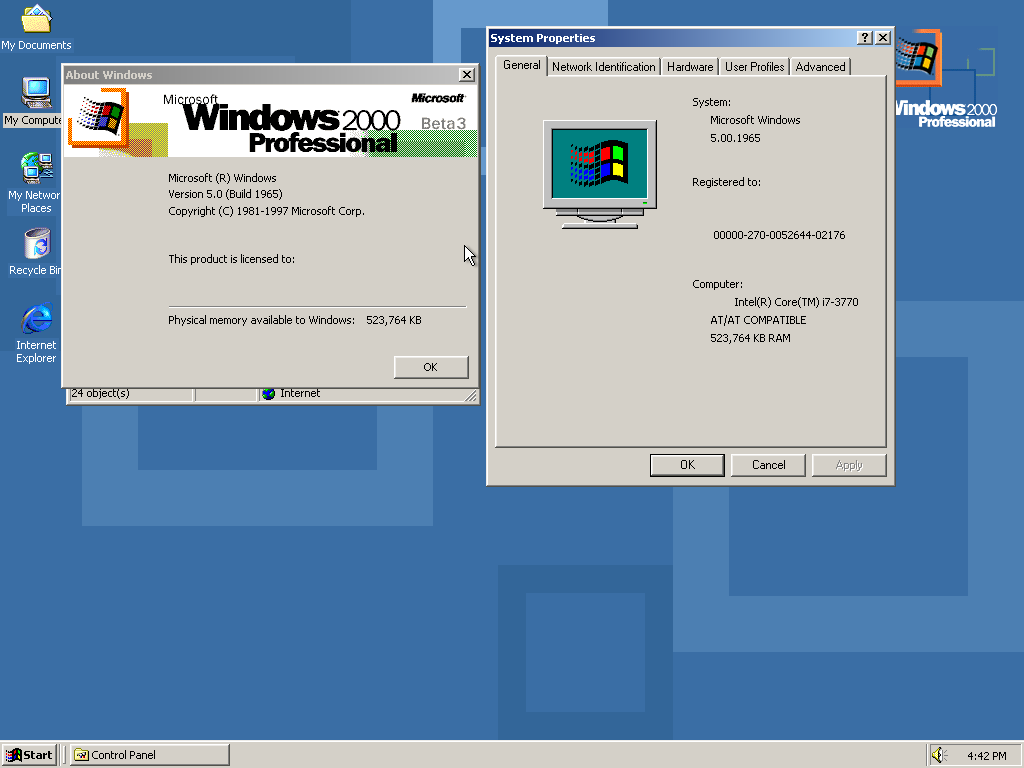 Windows 2.5. Windows 2000 NT. Windows 2000 Workstation. Windows 2000 Beta. Windows 2000 Beta 1.