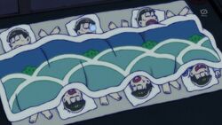 Sextuplets sleeping after the fight.