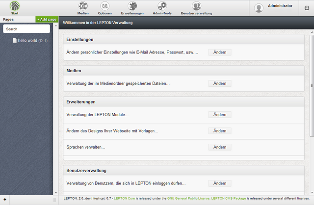 Datei:LEPTON CMS Backend 2.x.png