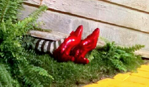Image result for WITCHeS RED SHOES UNDER HOUSE