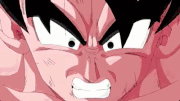 Goku transforms