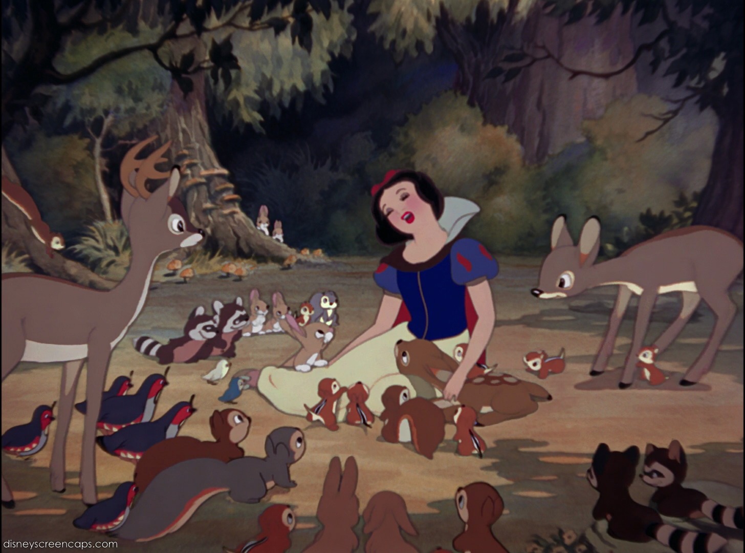 Image Snow White making friends with the forest animals.jpg Heroes