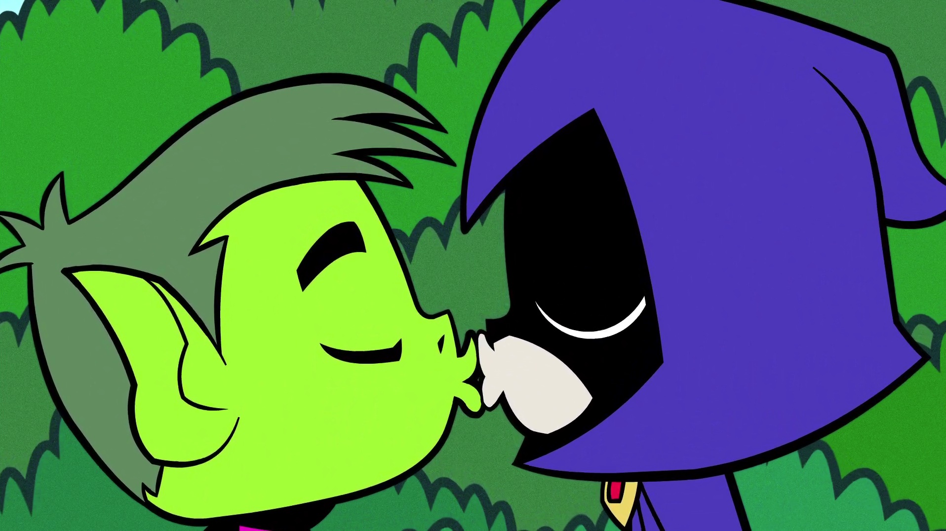 Image - Beast Boy and Raven's first kiss.jpg | Heroes Wiki | FANDOM ...