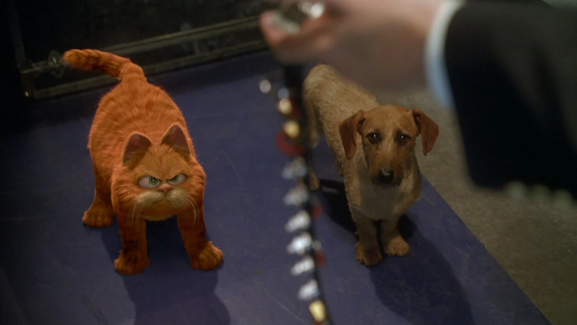 Image Garfield & Odie facing Happy Chapman.jpg Heroes Wiki FANDOM