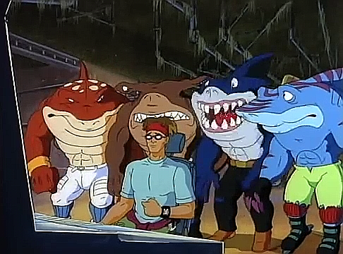 street sharks but with dinosaurs