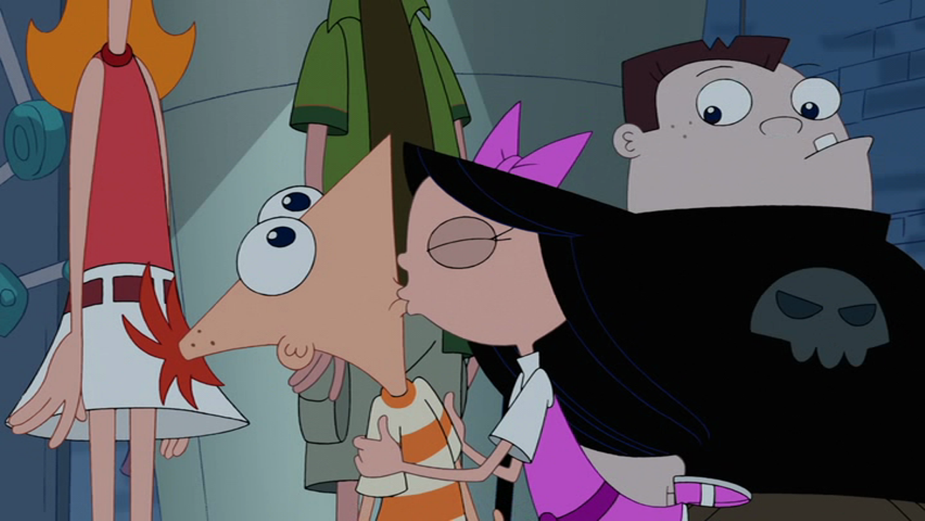 Imagen Isabella Besa A Phineas Png Phineas Y Ferb Wiki Fandom Powered By Wikia