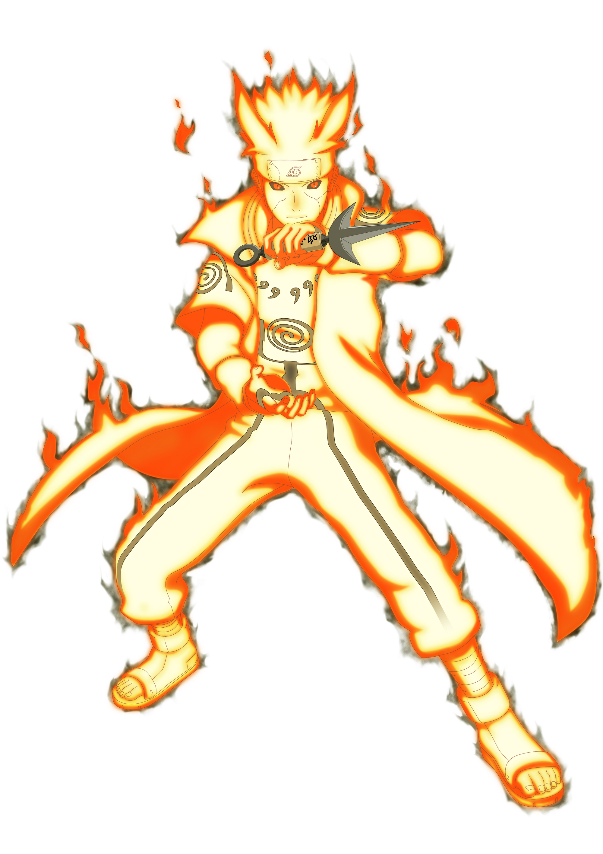 Image - Minato's nine-tails chakra mode.png | Heroes Wiki ...