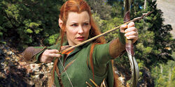 Tauriel poised to shoot an arrow