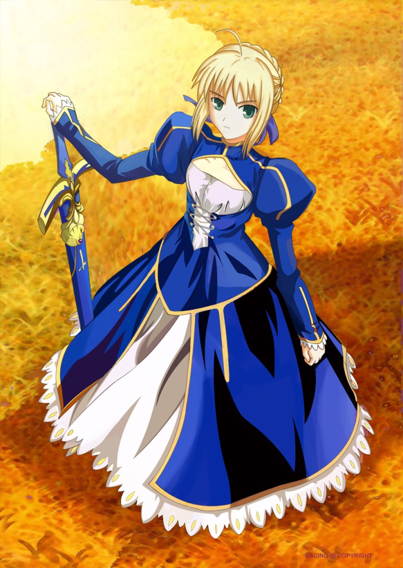 Wallpaper Woman S Fan Made Fate Stay Night Saber Outfit Ebay HD