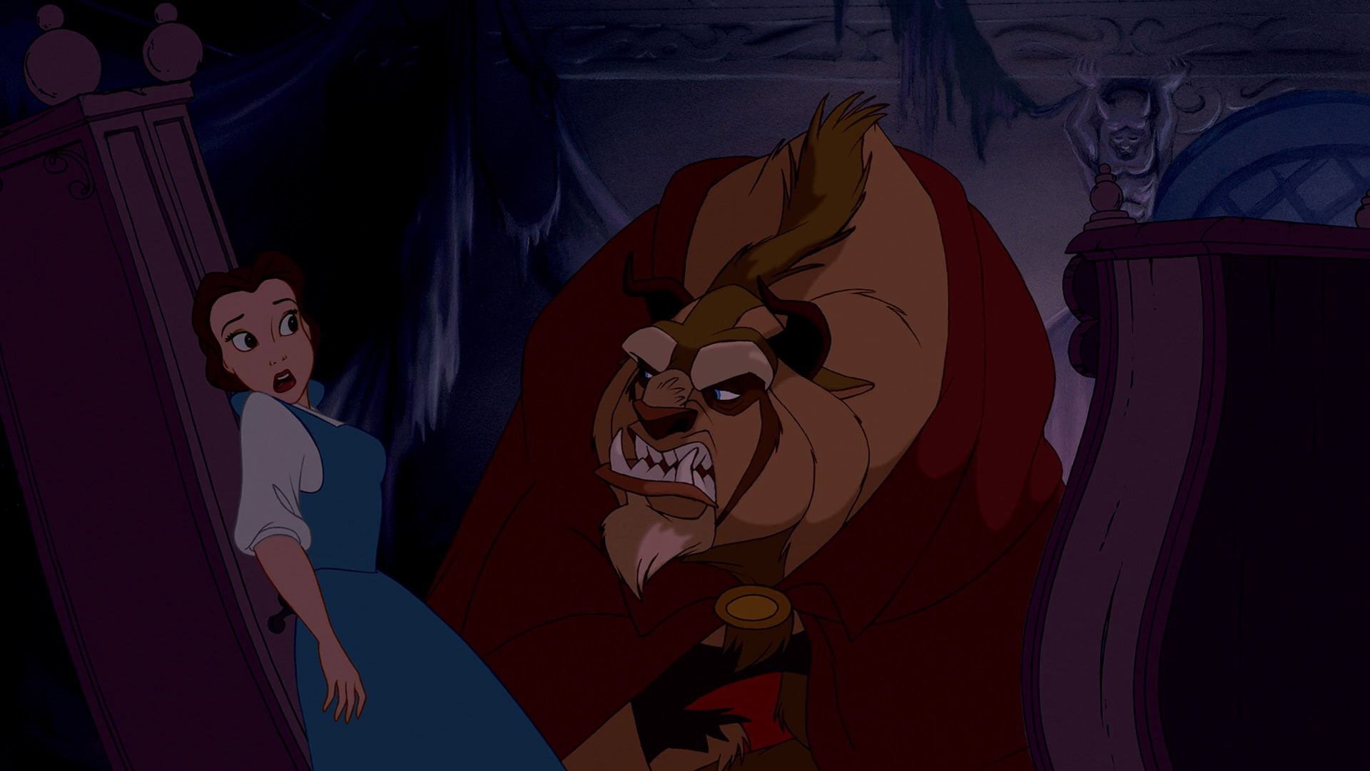 Image Belle Getting Yelled To Get Out By The Enraged Beast