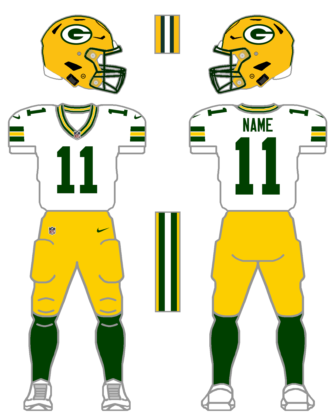 packers home and away jerseys