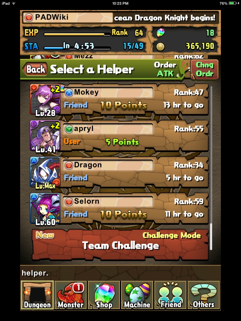 challenge mode puzzle dragons