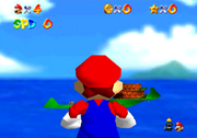 Mario looking from a PU