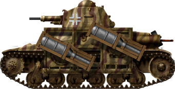 Panzerkampfwagen 35H 734(f) mit 28-32cm Nebelwerfer 41