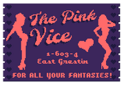 Pink vice card close