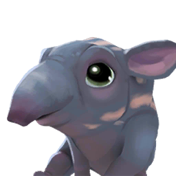 Portrait tapir blue