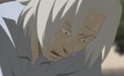 White haired man