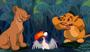 Zazu Simba and Nala