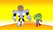 Beast Boy and Cyborg
