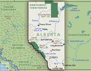 Map of Alberta