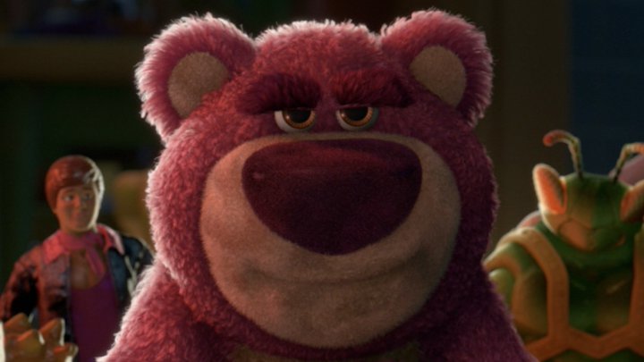 purple teddy bear toy story 3