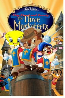 CHIP FIEV AND TWEETY- The Three Musketeers poster