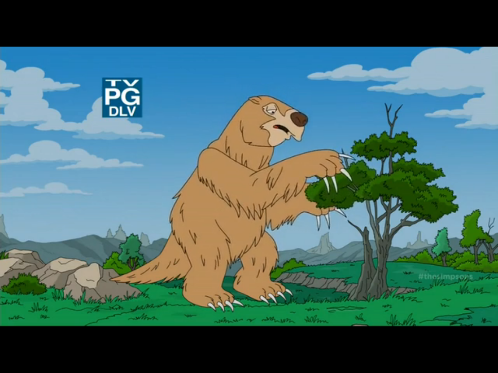 image simpsons giant sloth png the parody wiki fandom powered giant sloth size
