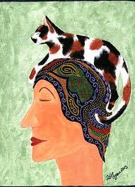 Womanwithcatonhead