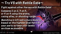 Try VS with Battle Gate