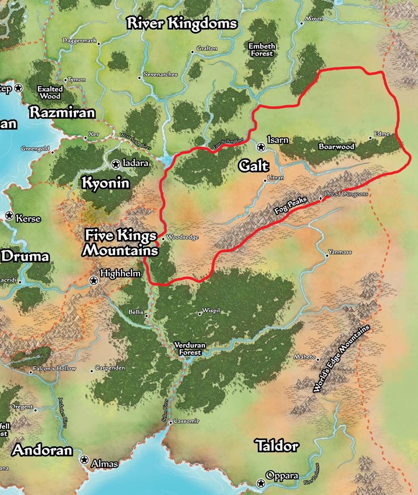 Голарион карта pathfinder