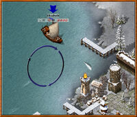 Ship attacking tower