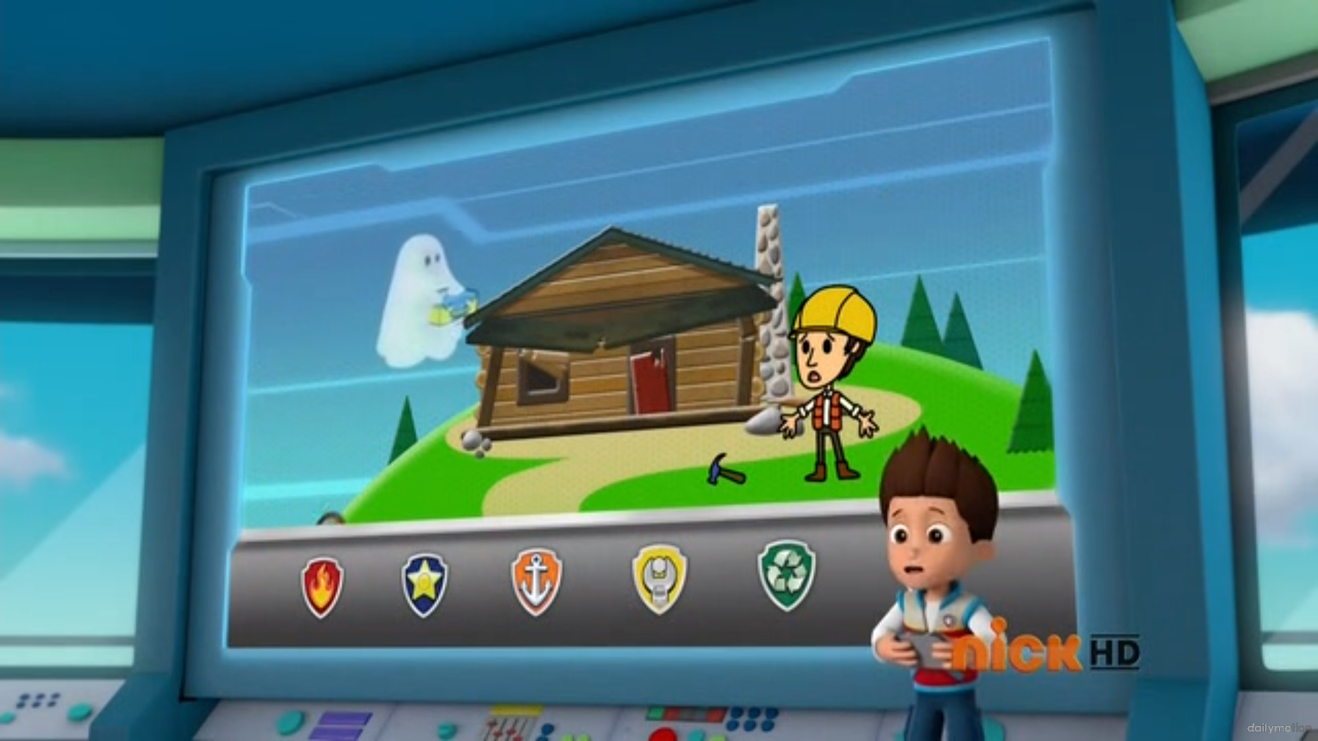 paw patrol jake's cabin block set
