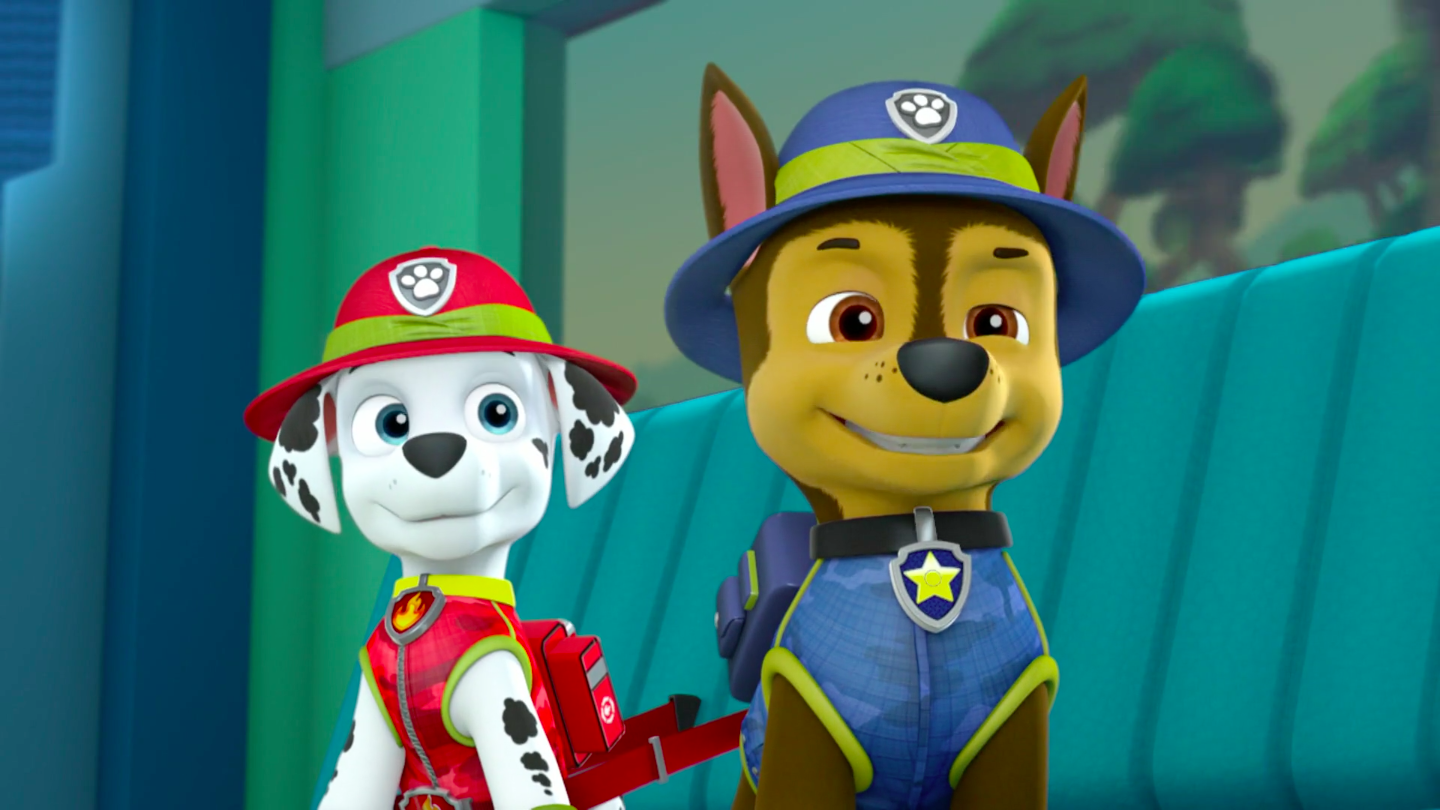 paw patrol chase and marshall track