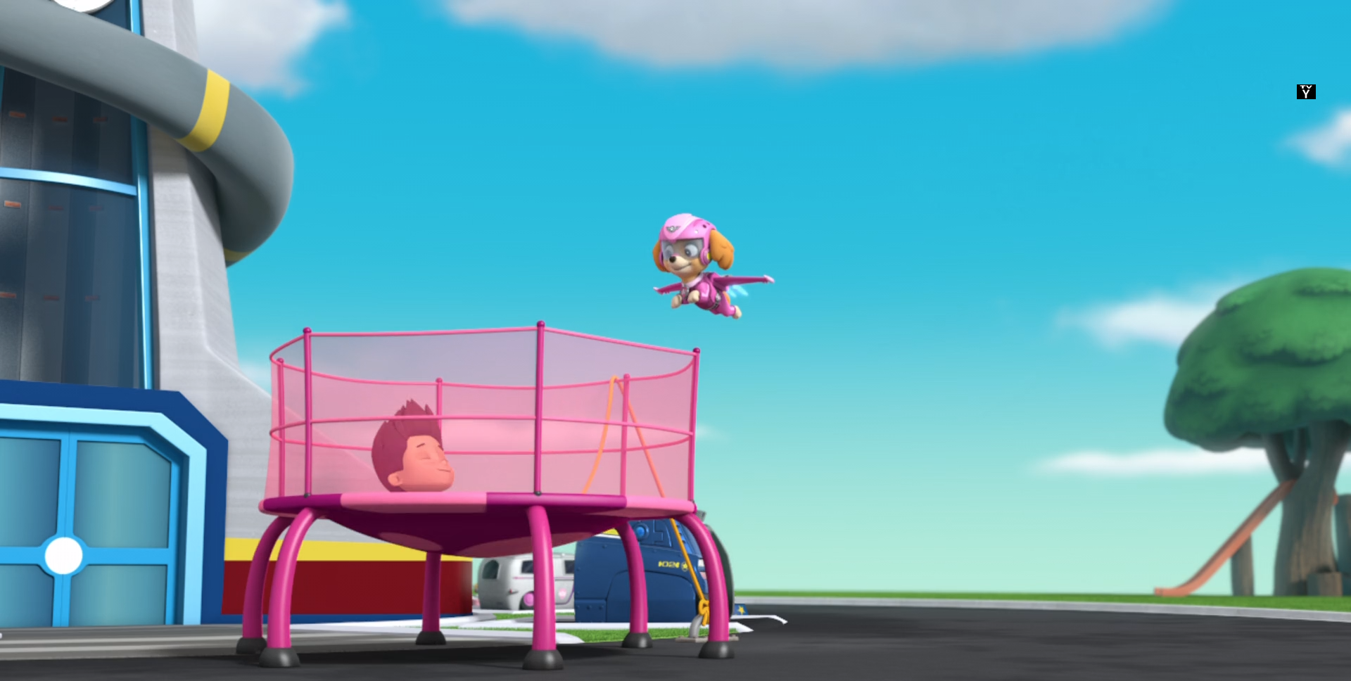 Image - Skye catches Ryder with the trampoline.png | PAW Patrol Wiki