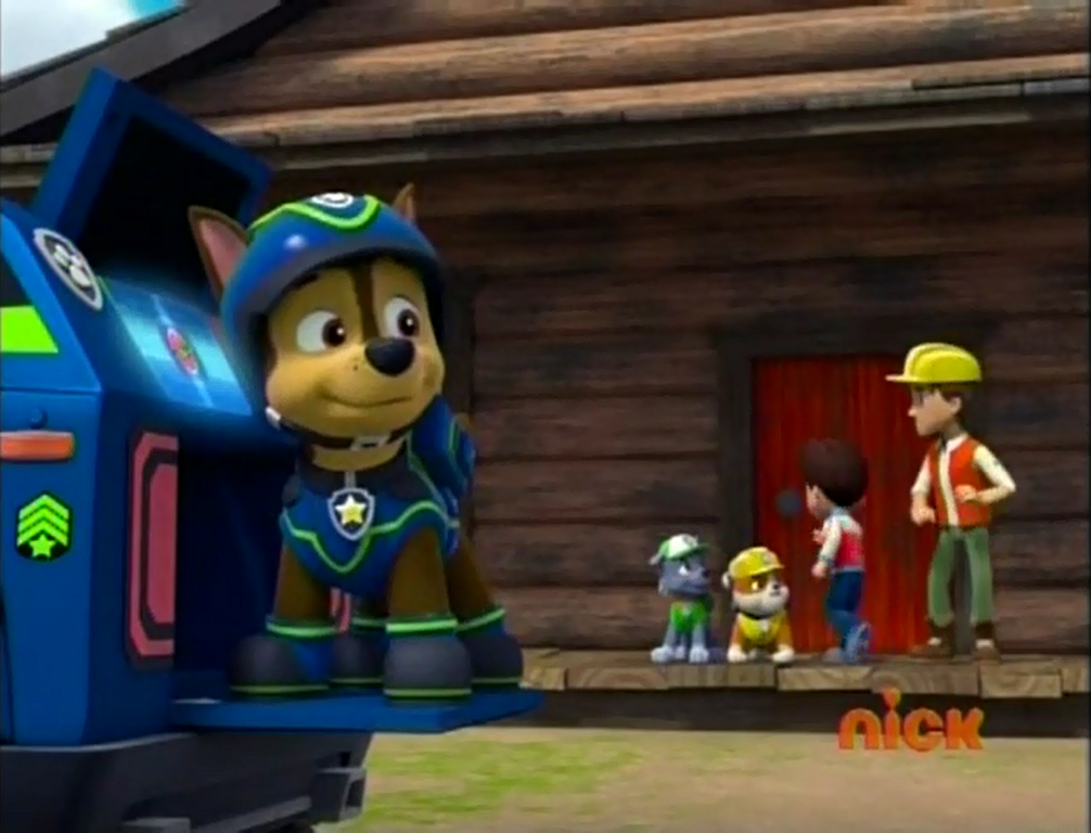 paw patrol jake's cabin block set