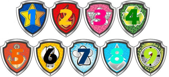 Image - PAW Patrol badges with numbers.jpg | PAW Patrol Wiki | FANDOM
