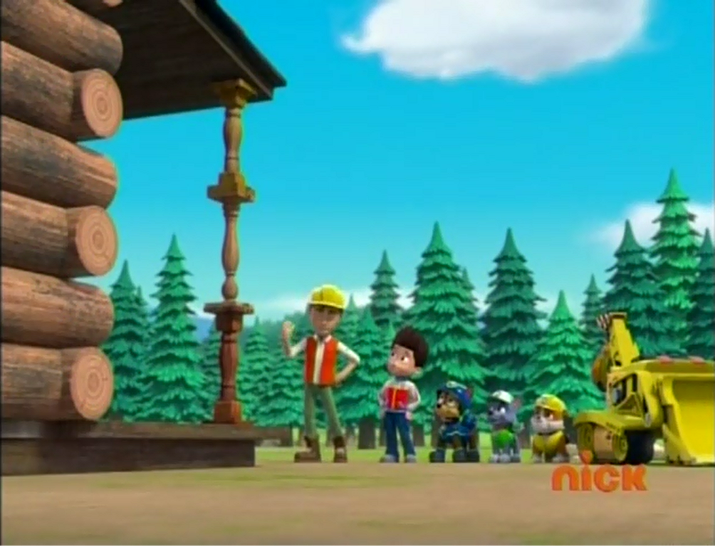paw patrol jake's cabin block set