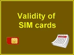 Validity of SIM cards